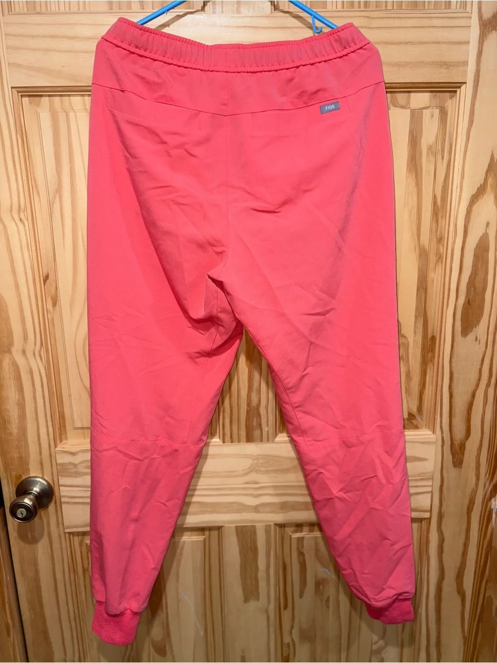 Figs Men's/Womens Coral Pink/Peach Jogger Pants with Drawstring